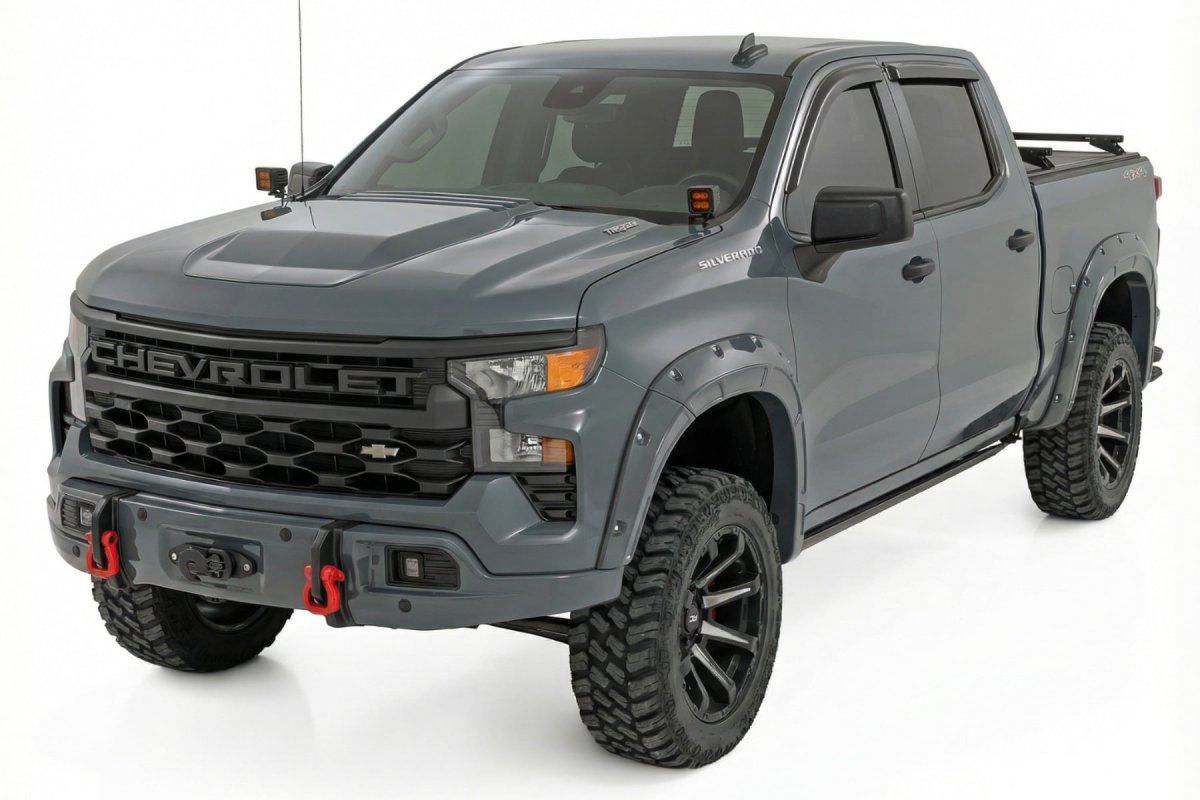 Chevrolet Silverado 1500 Bumper - Front - Rough Country - FXS - GBD Cypress Gray - '23-'26